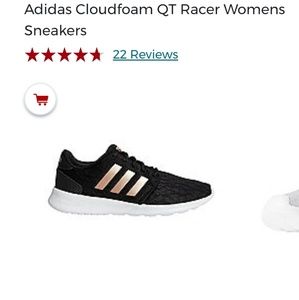 Adidas  cloudfoam rosegold andblack sneakers